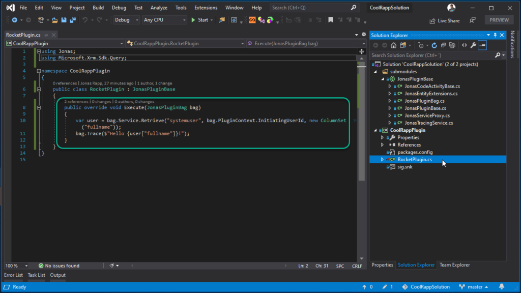 Git Submodules in Visual Studio - my simplified code