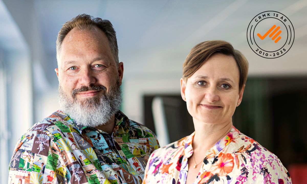Gustaf Westerlund grundare och Kathrine Hogseth, vd på CRMK